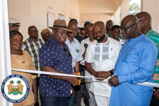 President Bio commissioned a newly constructed Bonthe District cold chain.